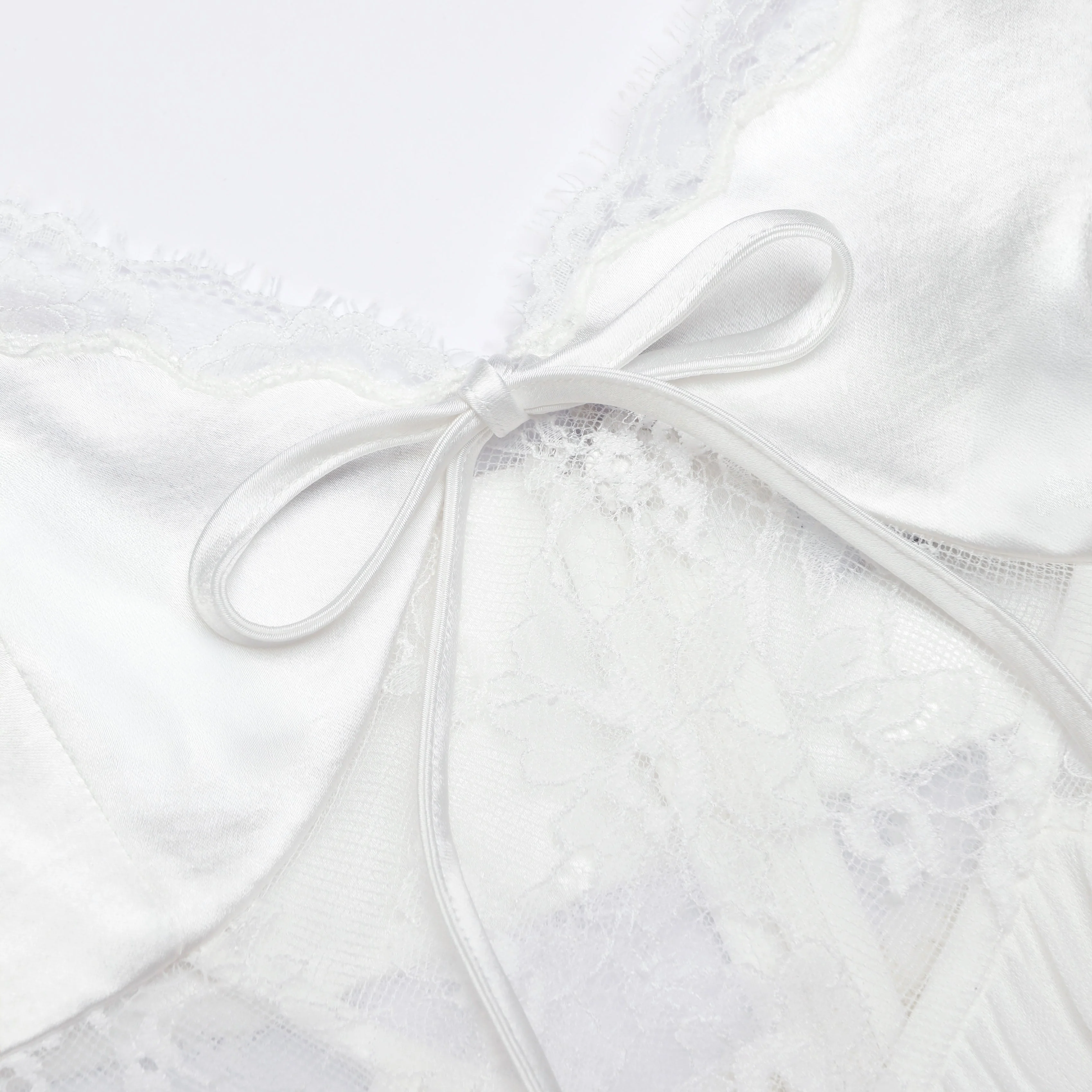 White Georgette Satin Maxi Dress - Image 5