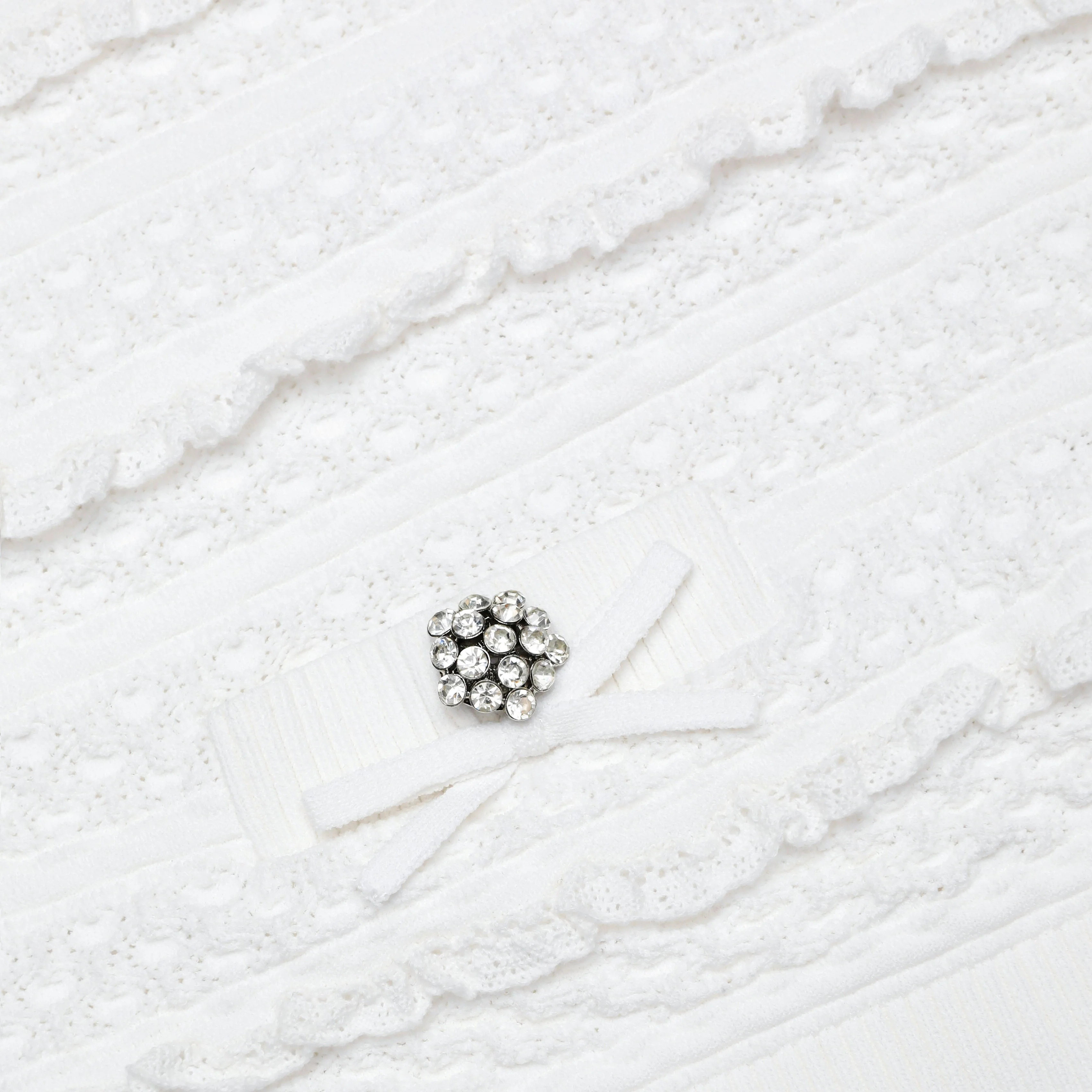 White Pointelle Knit Top - Image 5