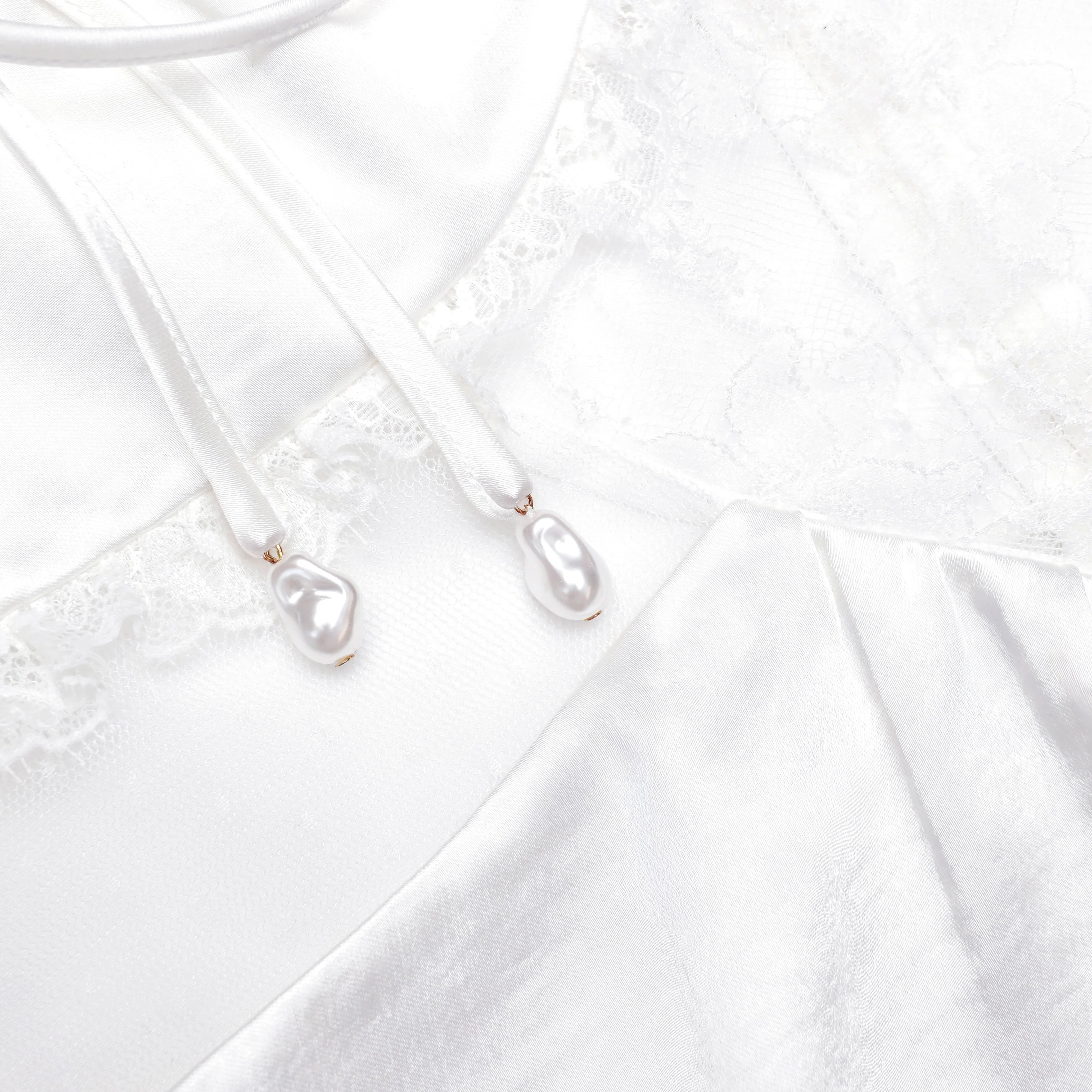 White Satin Lace Top - Image 5