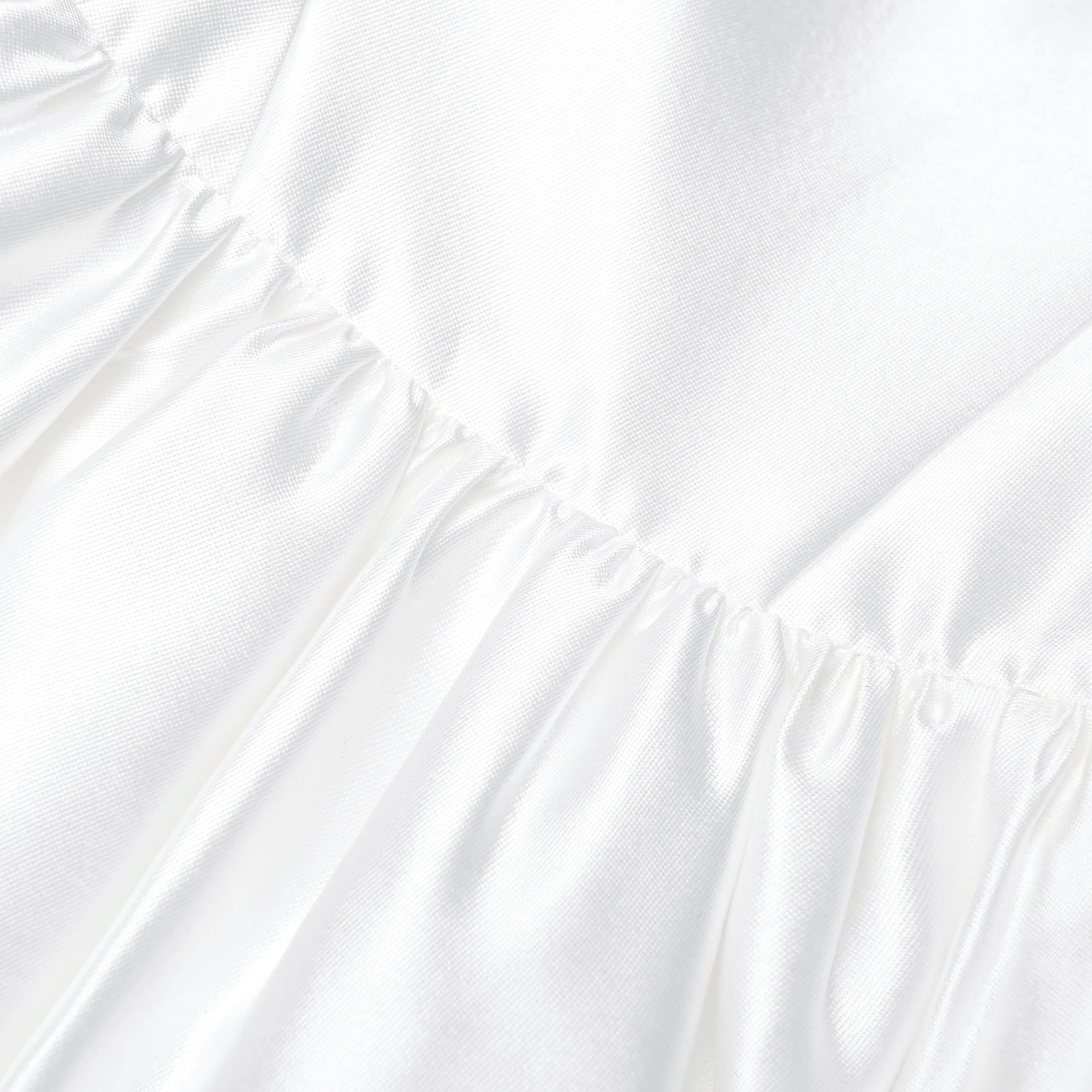 White Taffeta Strapless Midi Dress - Image 5